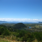 Blick auf den Lake Taupo - Neuseelands größter See.